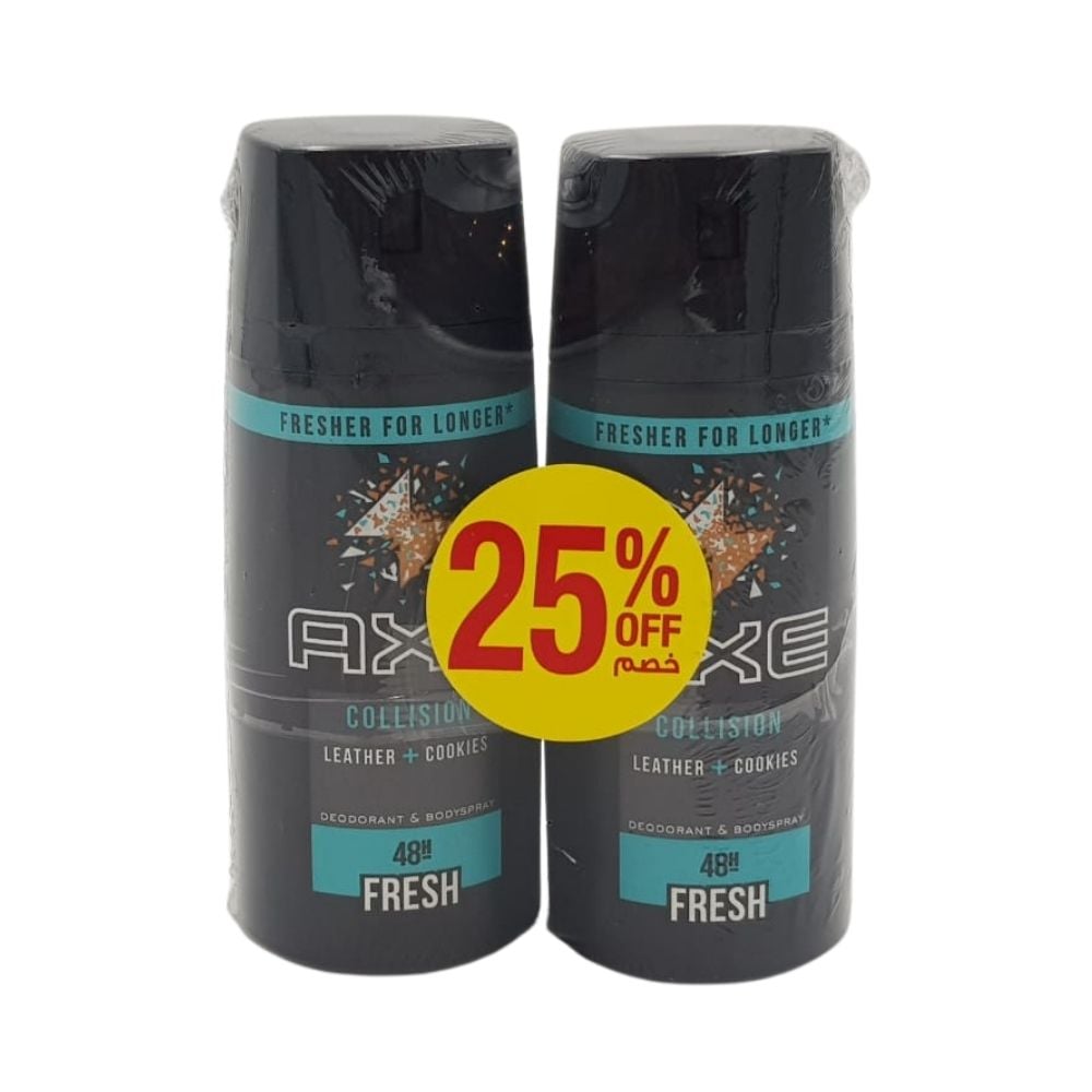 Axe Collision 48-Hr Leather & Cookies Deodorant 1+1 Offer 